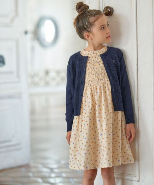 セール】【110－140cm】モノトーン花柄 ワンピース(505708372) | 組曲  