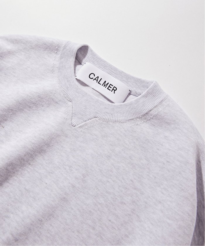 CALMER / カルメール】別注 オーガニックコットン クルーネック プル