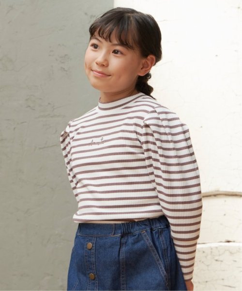 ikka kids(イッカ　キッズ)/袖ボリュームテレコボーダーT（120〜160cm）/img24