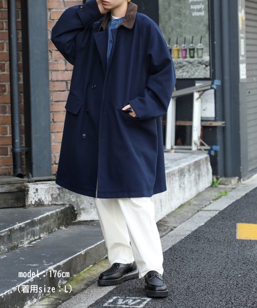 SETUP7(SETUP7)/men'sFUDGE10月号掲載商品▼【MAISON CLUB】vintage archive coat ステンカラー メルトンコート アウター ユニセックス /img20