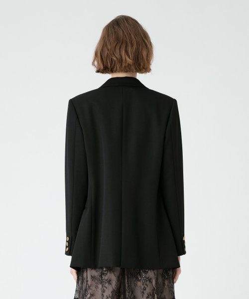 【LOULOU WILLOUGHBY】ギャバジンテーラードジャケット LOULOU WILLOUGHBY WILLOUGHBY店舗とオンラインショップ限定販売になります フィッティングモデル 詳細画像 172cm B82 W66 H92　着用サイズ：02