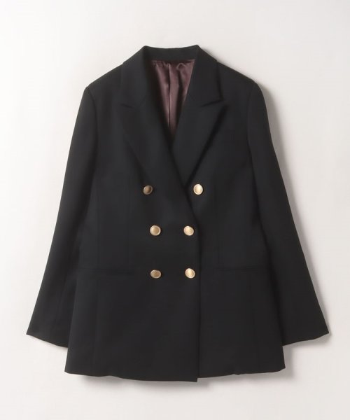 【LOULOU WILLOUGHBY】ギャバジンテーラードジャケット LOULOU WILLOUGHBY WILLOUGHBY店舗とオンラインショップ限定販売になります フィッティングモデル 詳細画像 172cm B82 W66 H92　着用サイズ：02