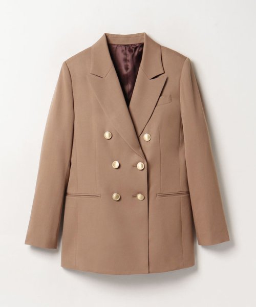 【LOULOU WILLOUGHBY】ギャバジンテーラードジャケット LOULOU WILLOUGHBY WILLOUGHBY店舗とオンラインショップ限定販売になります フィッティングモデル 詳細画像 172cm B82 W66 H92　着用サイズ：02