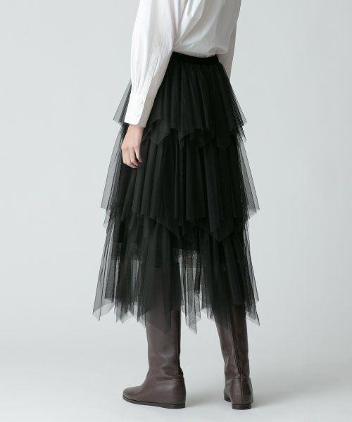 ソフトチュールティアードスカート 詳細画像 167cm B80 W65 H89　着用サイズ：02