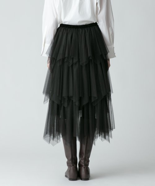 ソフトチュールティアードスカート 詳細画像 167cm B80 W65 H89　着用サイズ：02