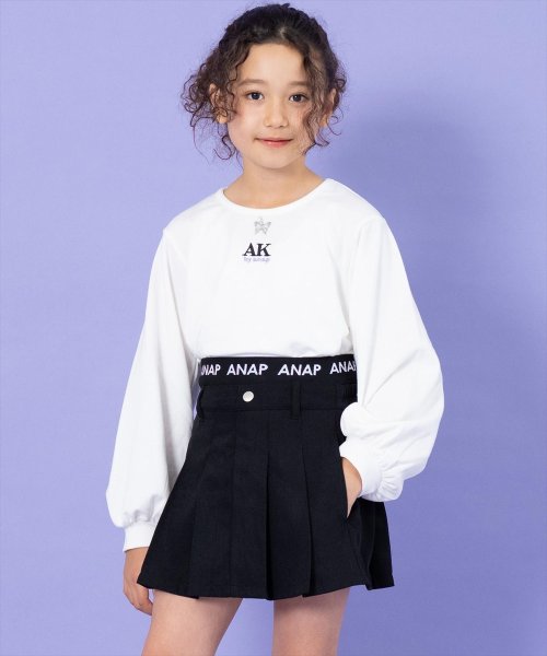 ANAP KIDS(アナップキッズ)/バタフライチャーム付きミニ裏毛クロップドトップス/img02