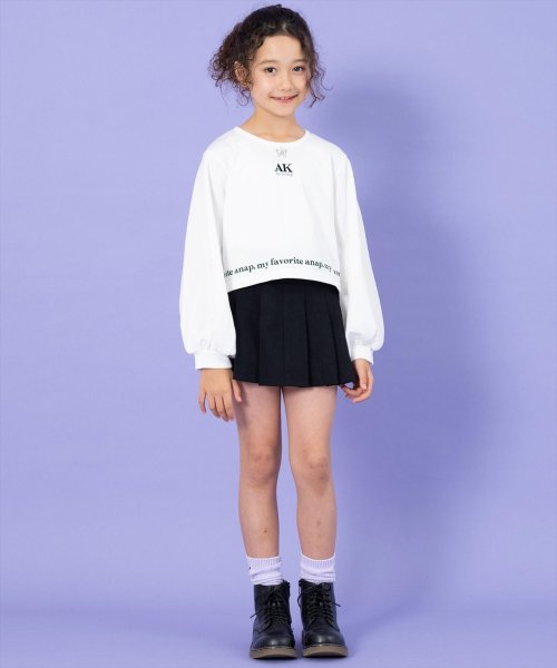 ANAP KIDS(アナップキッズ)/バタフライチャーム付きミニ裏毛クロップドトップス/img04