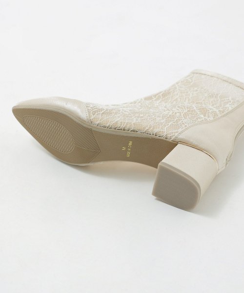niana(ニアナ)/niana ニアナ 結婚式 ブーツ パンプス パーティーシューズ ショートブーツ ブーティ レース サテン シアー チャンキーヒール 靴 小さいサイズ 大きいサ/img20