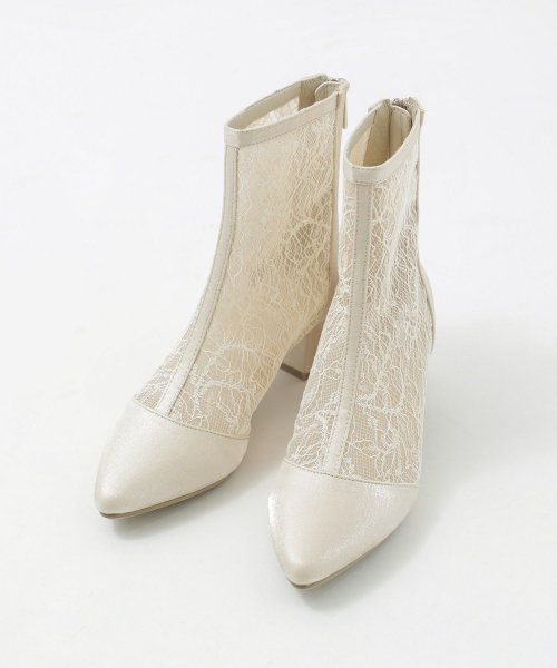 niana(ニアナ)/niana ニアナ 結婚式 ブーツ パンプス パーティーシューズ ショートブーツ ブーティ レース サテン シアー チャンキーヒール 靴 小さいサイズ 大きいサ/img22