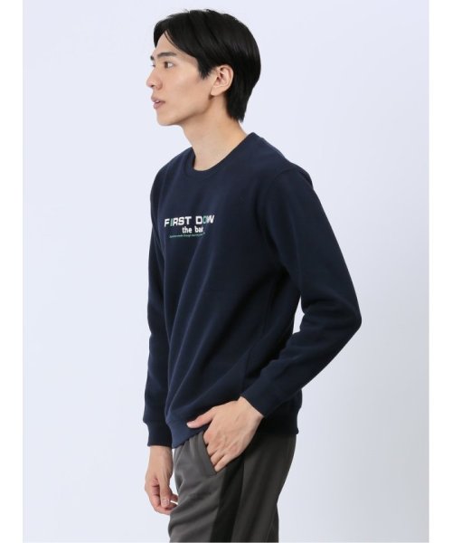 TAKA-Q(タカキュー)/【WEB限定】ファーストダウン/FIRST DOWN パイル裏起毛ロゴプリント クルートレーナー メンズ Tシャツ カットソー カジュアル インナー ビジネス /img01