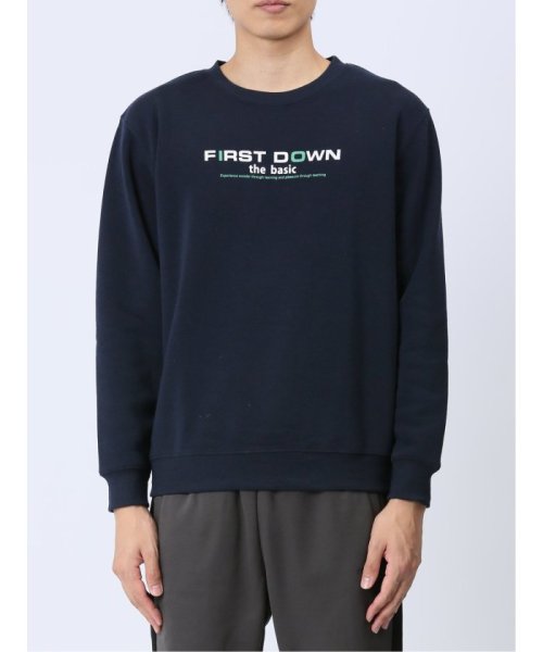 TAKA-Q(タカキュー)/【WEB限定】ファーストダウン/FIRST DOWN パイル裏起毛ロゴプリント クルートレーナー メンズ Tシャツ カットソー カジュアル インナー ビジネス /img04