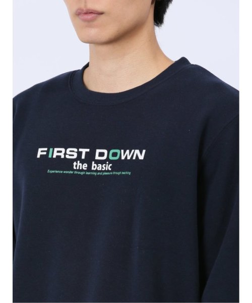 TAKA-Q(タカキュー)/【WEB限定】ファーストダウン/FIRST DOWN パイル裏起毛ロゴプリント クルートレーナー メンズ Tシャツ カットソー カジュアル インナー ビジネス /img07