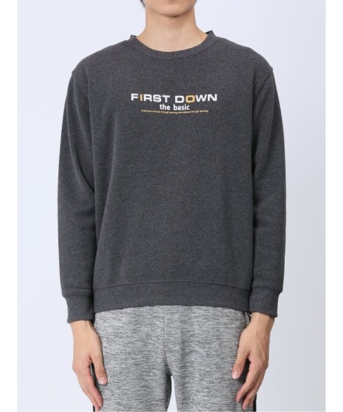 TAKA-Q(タカキュー)/【WEB限定】ファーストダウン/FIRST DOWN パイル裏起毛ロゴプリント クルートレーナー メンズ Tシャツ カットソー カジュアル インナー ビジネス /img21