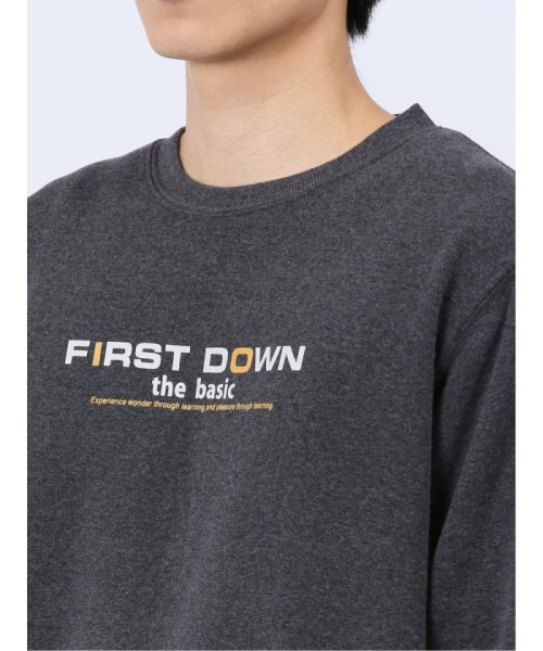 TAKA-Q(タカキュー)/【WEB限定】ファーストダウン/FIRST DOWN パイル裏起毛ロゴプリント クルートレーナー メンズ Tシャツ カットソー カジュアル インナー ビジネス /img24