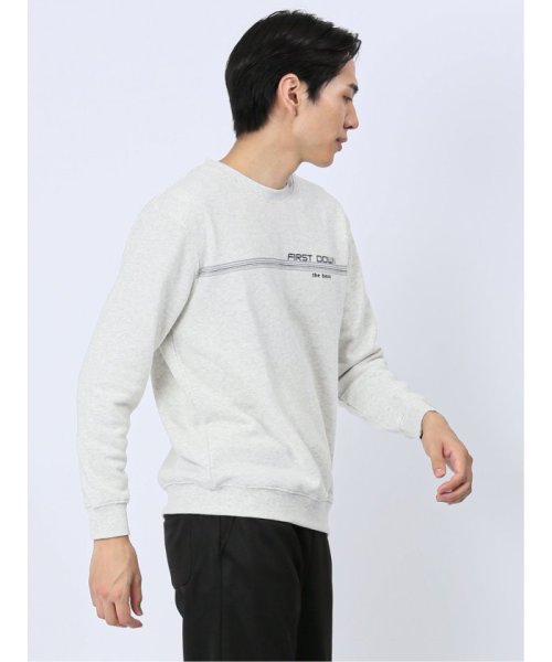 TAKA-Q(タカキュー)/【WEB限定】ファーストダウン/FIRST DOWN パイル裏起毛パネルプリント クルートレーナー メンズ Tシャツ カットソー カジュアル インナー ビジネス/img12