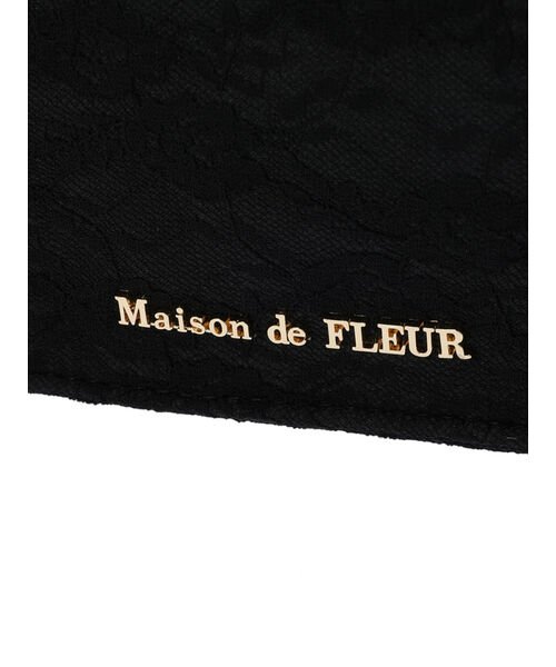 Maison de FLEUR(メゾンドフルール)/レースリボンパールビジュースクエアトートバッグ/img08