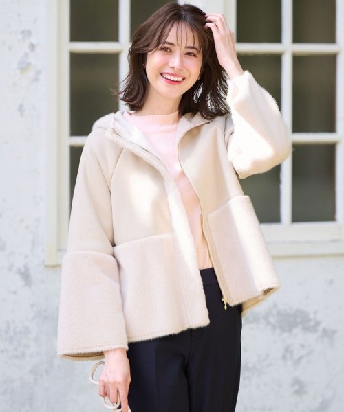 アプワイザーリッシェ 断ち切れ フェイク ムートンコート 