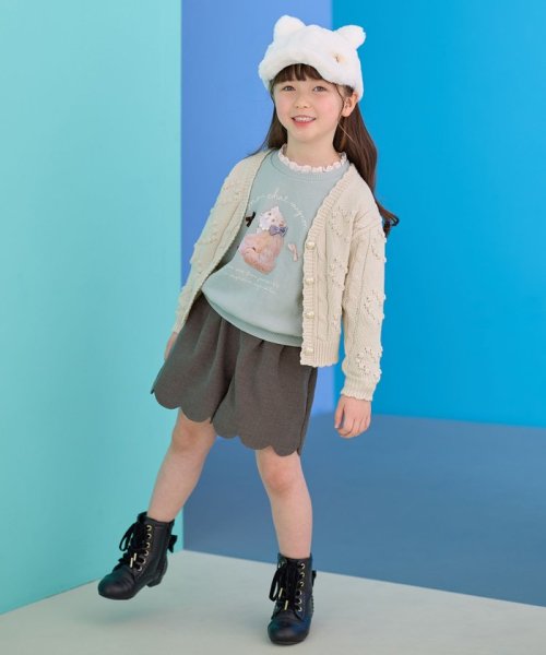 anyFAM（KIDS）(エニファム（キッズ）)/ミニ丈 へリンボン キュロット(140－160cm)/img02