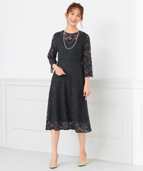 【洗える】総レース ワンピース 