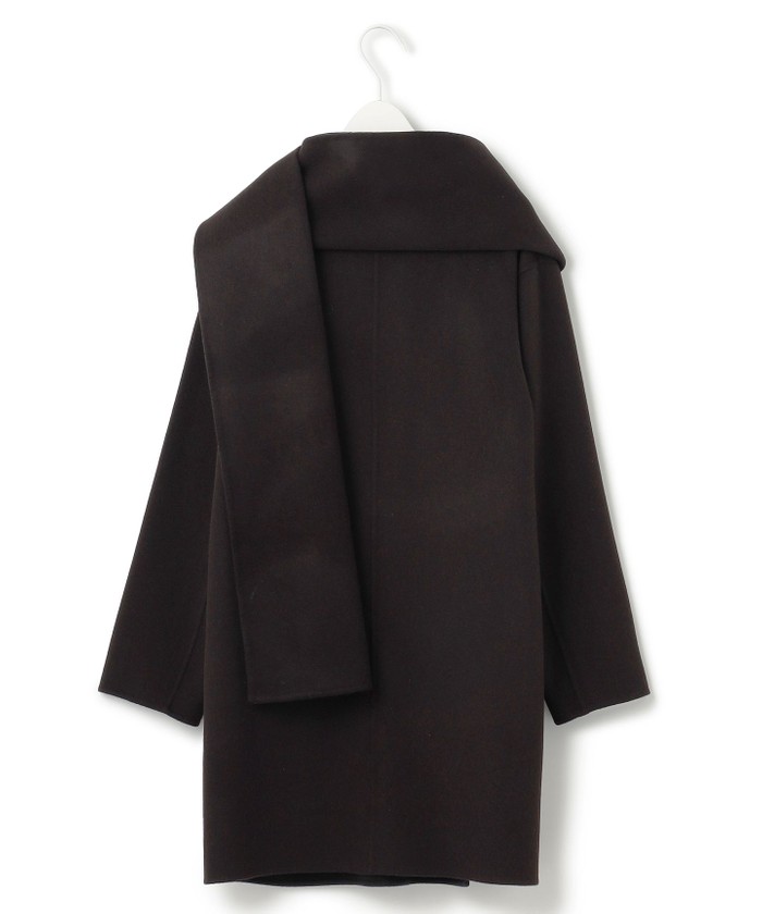 ウールリバー ストール付きノーカラーコート(505725344)｜阪急百貨店