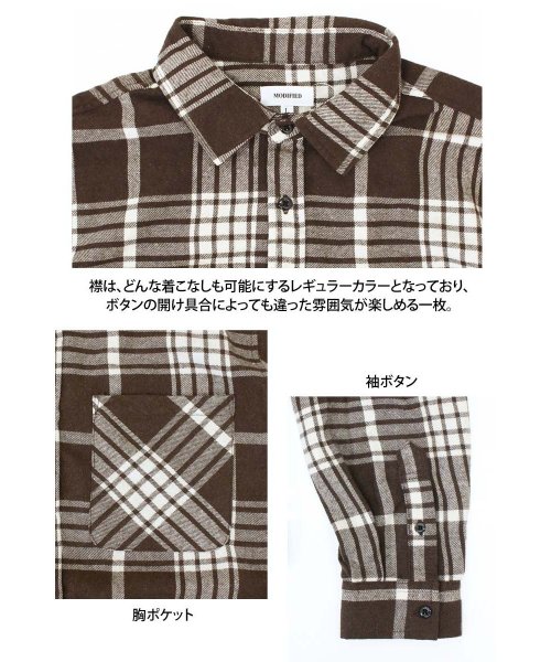TopIsm(トップイズム)/チェックシャツ メンズ ネルシャツ 長袖 男女兼用 ユニセックス トップス カジュアルシャツ/img21