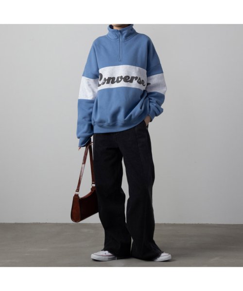 MAC HOUSE(women)(マックハウス（レディース）)/CONVERSE コンバース 裏起毛ハーフジップトレーナー 3482－6936/img01