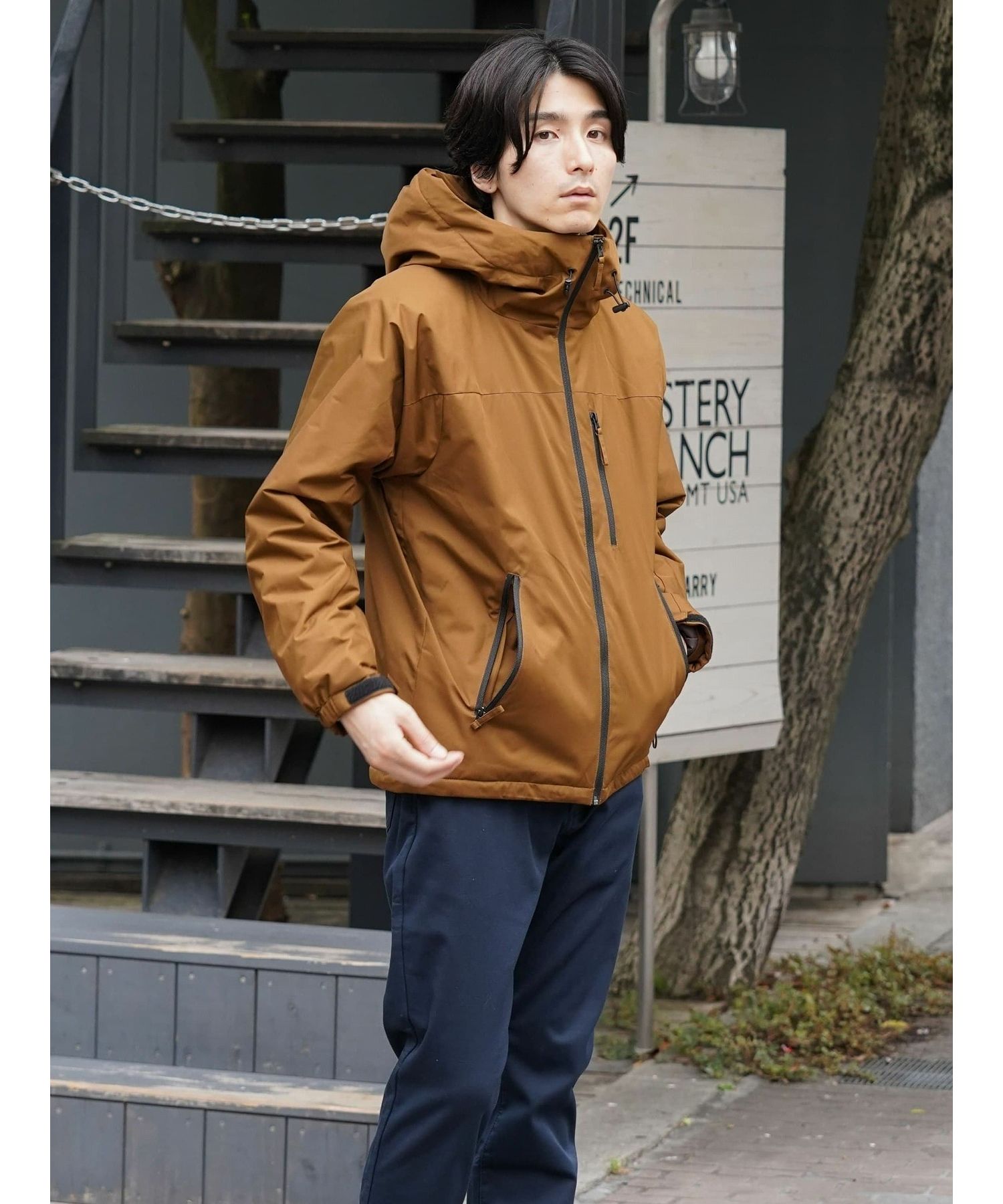 NAVY ネイビー はっ水/防風/ストレッチ/防花粉 オールウェザー裏シャギーフードアウター 5442730 NAVY ネイビー はっ水/防風/ストレッチ/防花粉 オールウェザー裏シャギーフードアウター 5442730