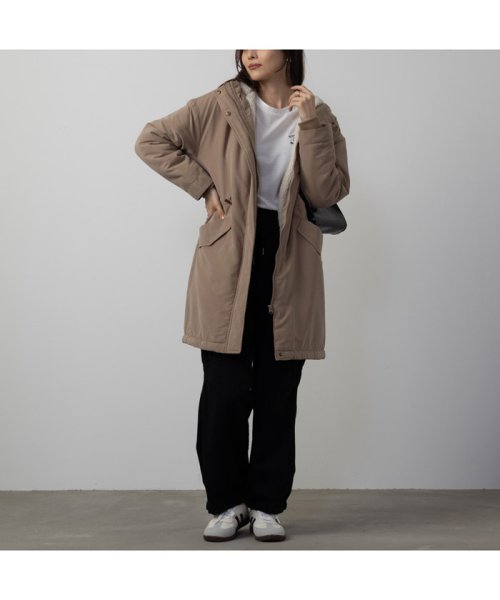 MAC HOUSE(women)(マックハウス（レディース）)/NAVY ネイビー 裏ボアモッズコート 571－4486/img09