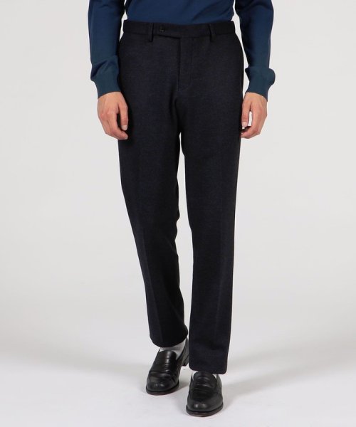 ウールコットンダブルジャガード イージースラックス 