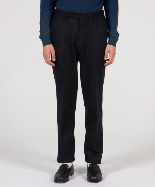 ウールコットンダブルジャガード イージースラックス 