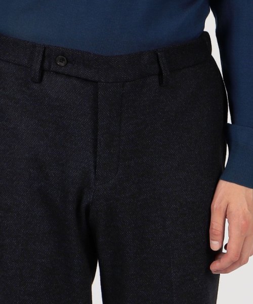 ウールコットンダブルジャガード イージースラックス 