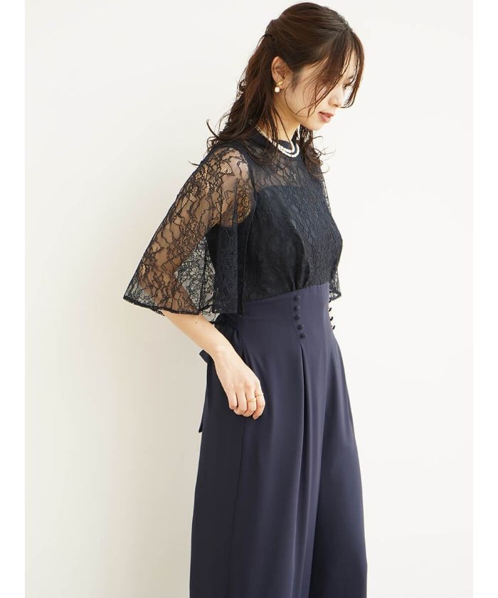 レースドッキングオールインワン（Navy）（Charcoal）(505725417