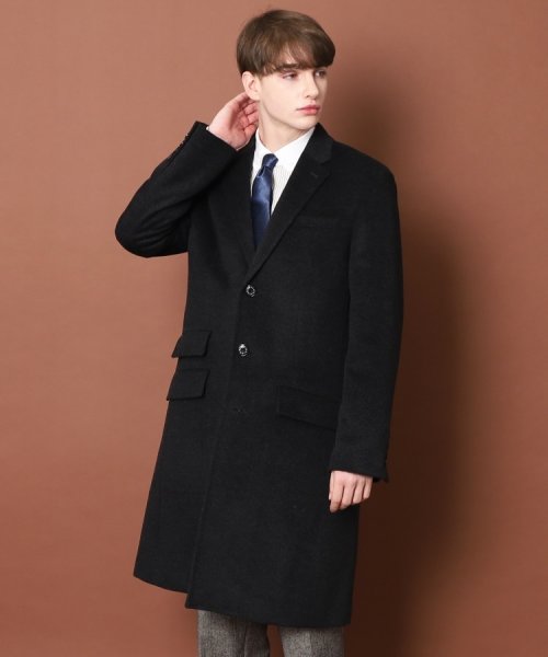 ウールカシミヤ チェスターコート 