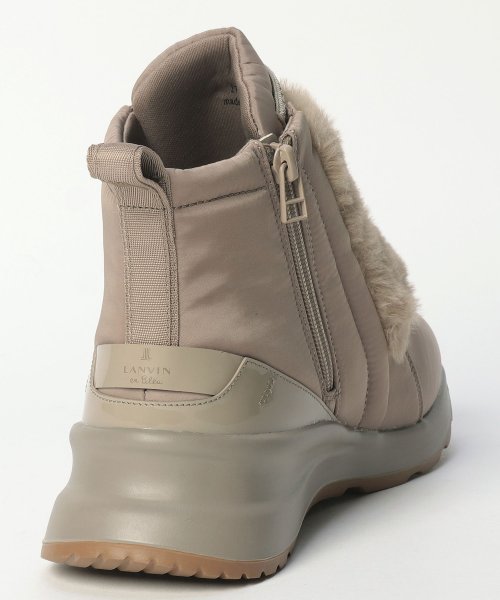 フェイクファーモチーフハイカットスニーカー 