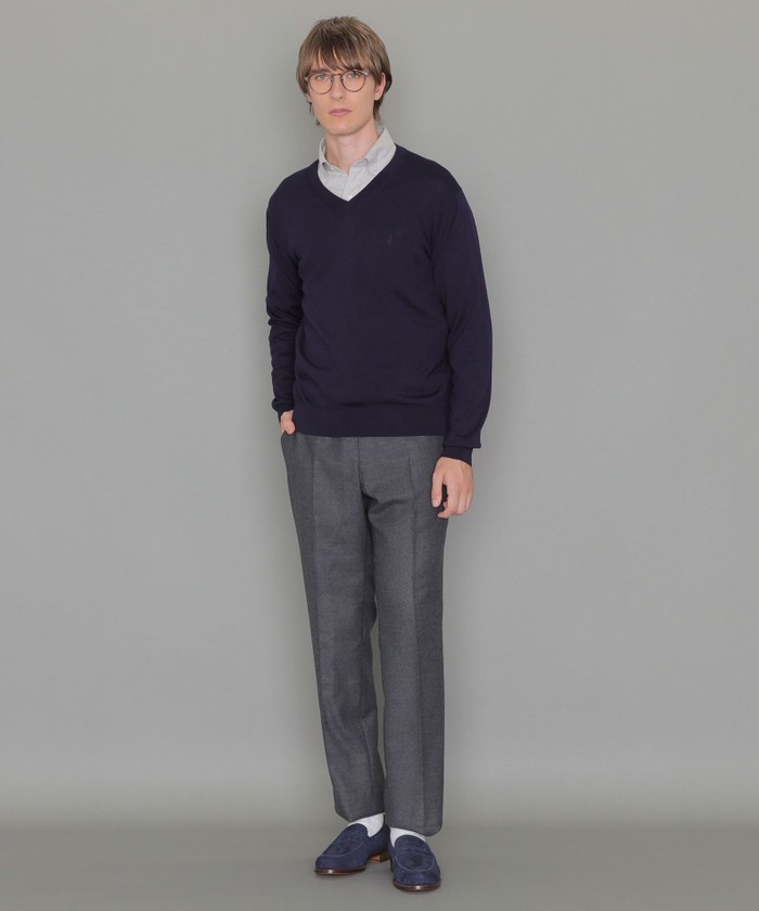 7ゲージ天竺Vネックプルオーバー(505632577)|HANKYU MEN'S / 阪急メンズ