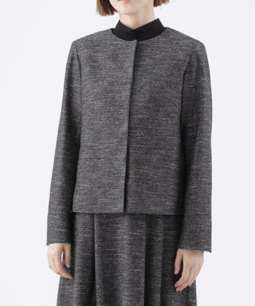 【80周年記念アイテム】【美シリーズ】ブライトツィードノーカラージャケット 美シリーズ 80周年記念アイテム