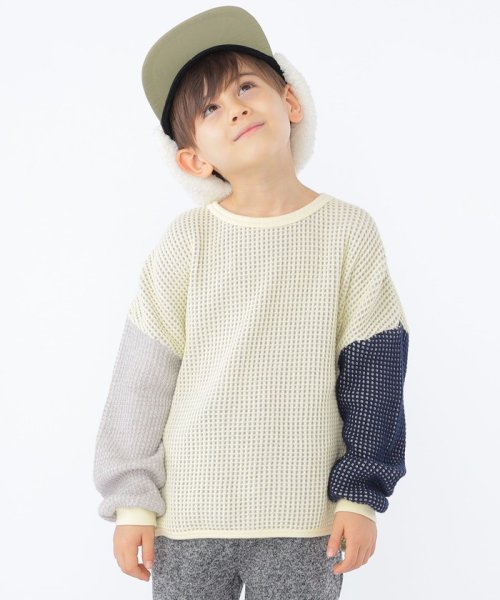 SHIPS KIDS(シップスキッズ)/SHIPS KIDS:100～130cm / ポコポコ ワッフル 長袖 カットソー/img14