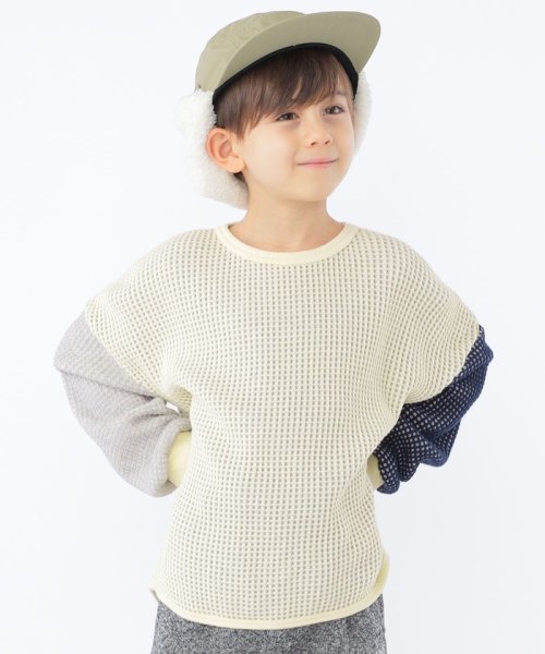 SHIPS KIDS(シップスキッズ)/SHIPS KIDS:100～130cm / ポコポコ ワッフル 長袖 カットソー/img15