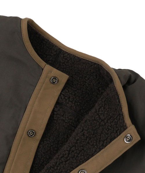 ヒートウォーム シープボア リバーシブルコート 