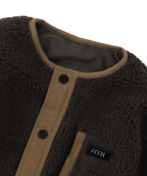 ヒートウォーム シープボア リバーシブルコート 