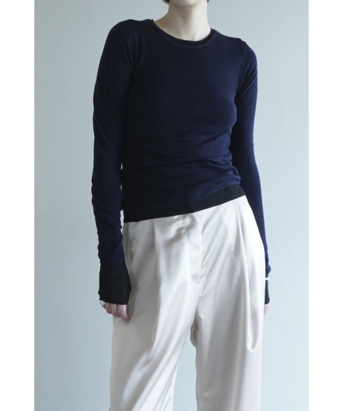 CLANE(クラネ)/SHEER LAYERED KNIT TOPS/img14