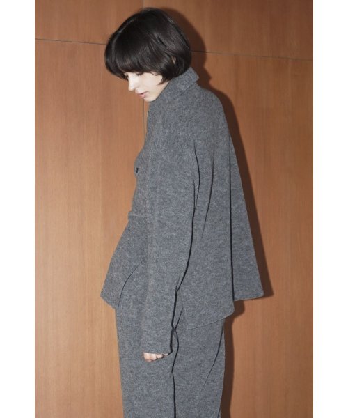 CLANE(クラネ)/WOOL RING JERSEY HALF ZIP TOPS/img11