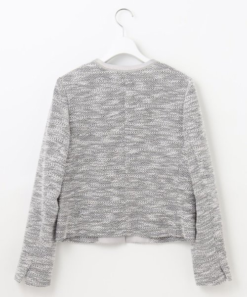 【セットアップ対応】カラミツイードノーカラー ジャケット 