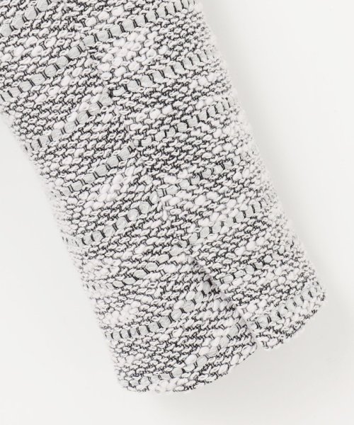 【セットアップ対応】カラミツイードノーカラー ジャケット 