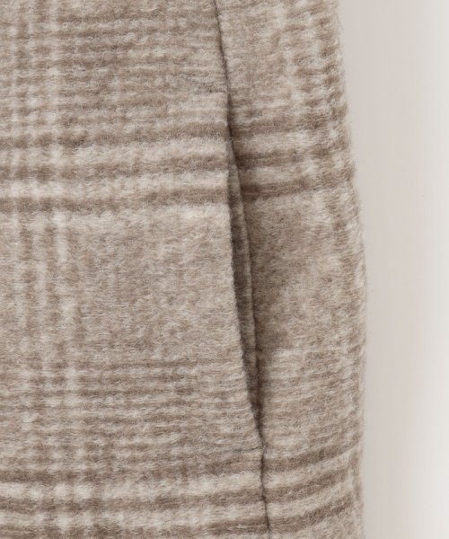 【キルトピン付き】ECOLANAスライバーチェック フーデットアウター 