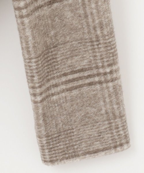 【キルトピン付き】ECOLANAスライバーチェック フーデットアウター 