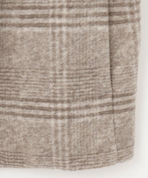 【キルトピン付き】ECOLANAスライバーチェック フーデットアウター 