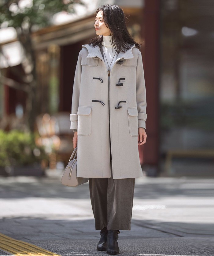 ◇極美品◇　J.PRESS ジェイプレス　ダッフルコート　ヘリンボーン　グレー ◇極美品◇ J.PRESS ジェイプレス ダッフルコート ヘリンボーン