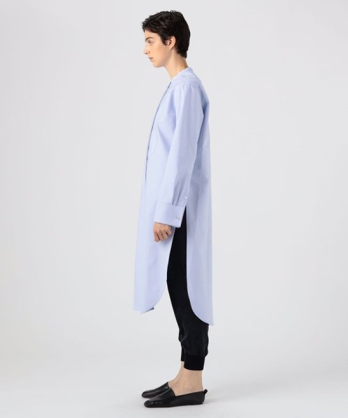 ハイカウントピケ ブザムシャツワンピース 