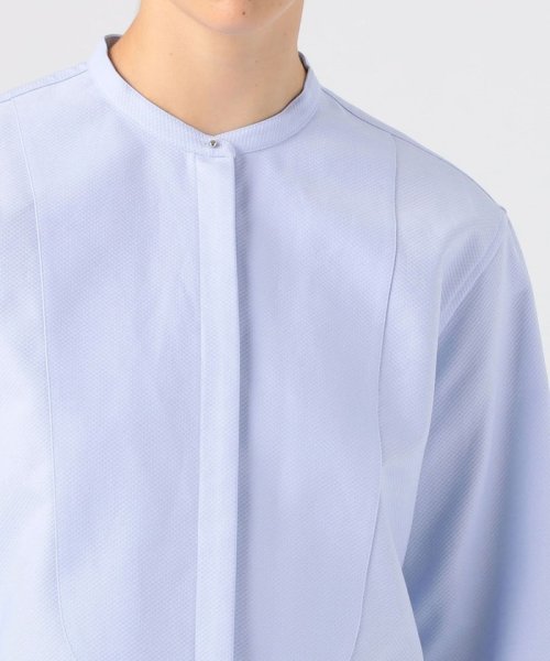 ハイカウントピケ ブザムシャツワンピース 